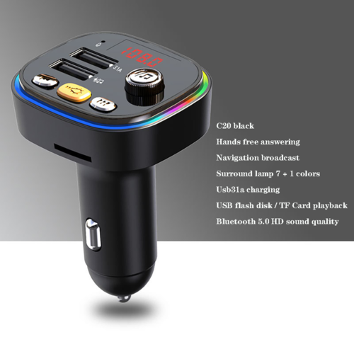 Anything electronic handsfree Bluetooth MP3 Player Dual USB Fast Car Charger
